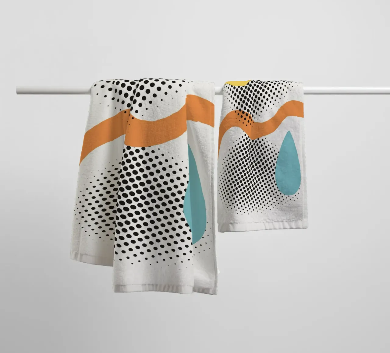 Digital abstract towel by Little Dean