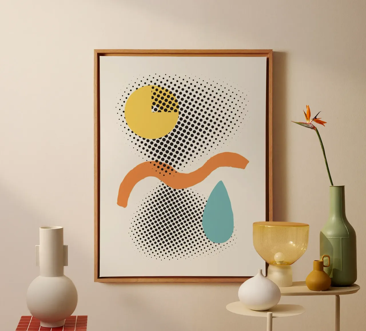 Digitaal abstract canvas met Baklijst van Little Dean