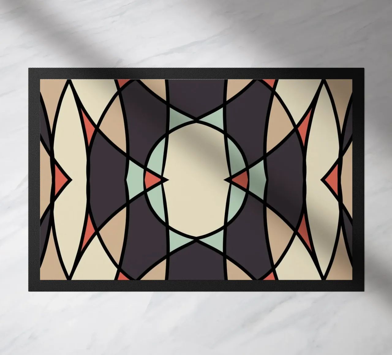 Glass tile pattern doormat by Little Dean