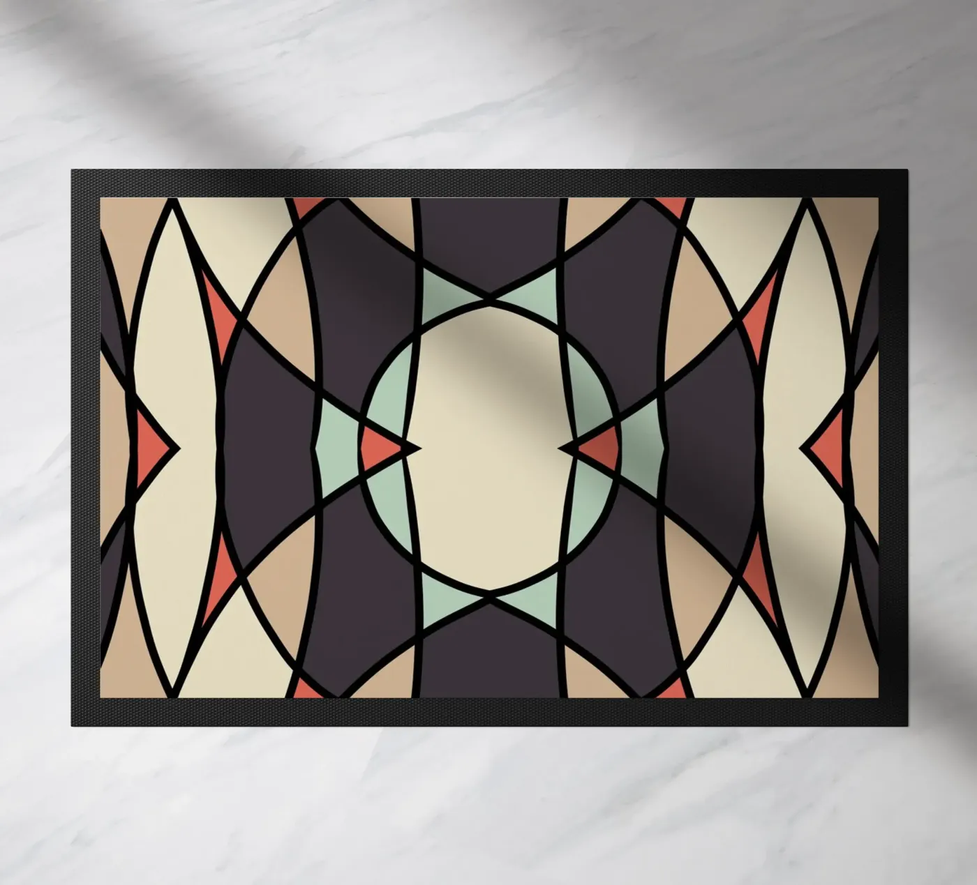 Glass tile pattern doormat by Little Dean