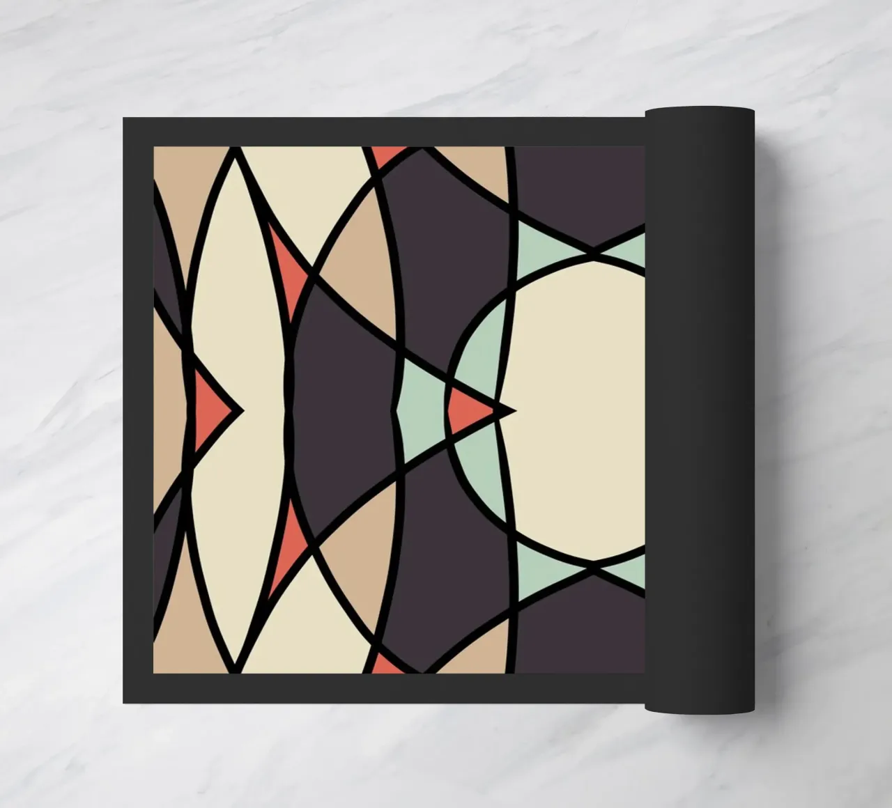 Glass tile pattern doormat by Little Dean