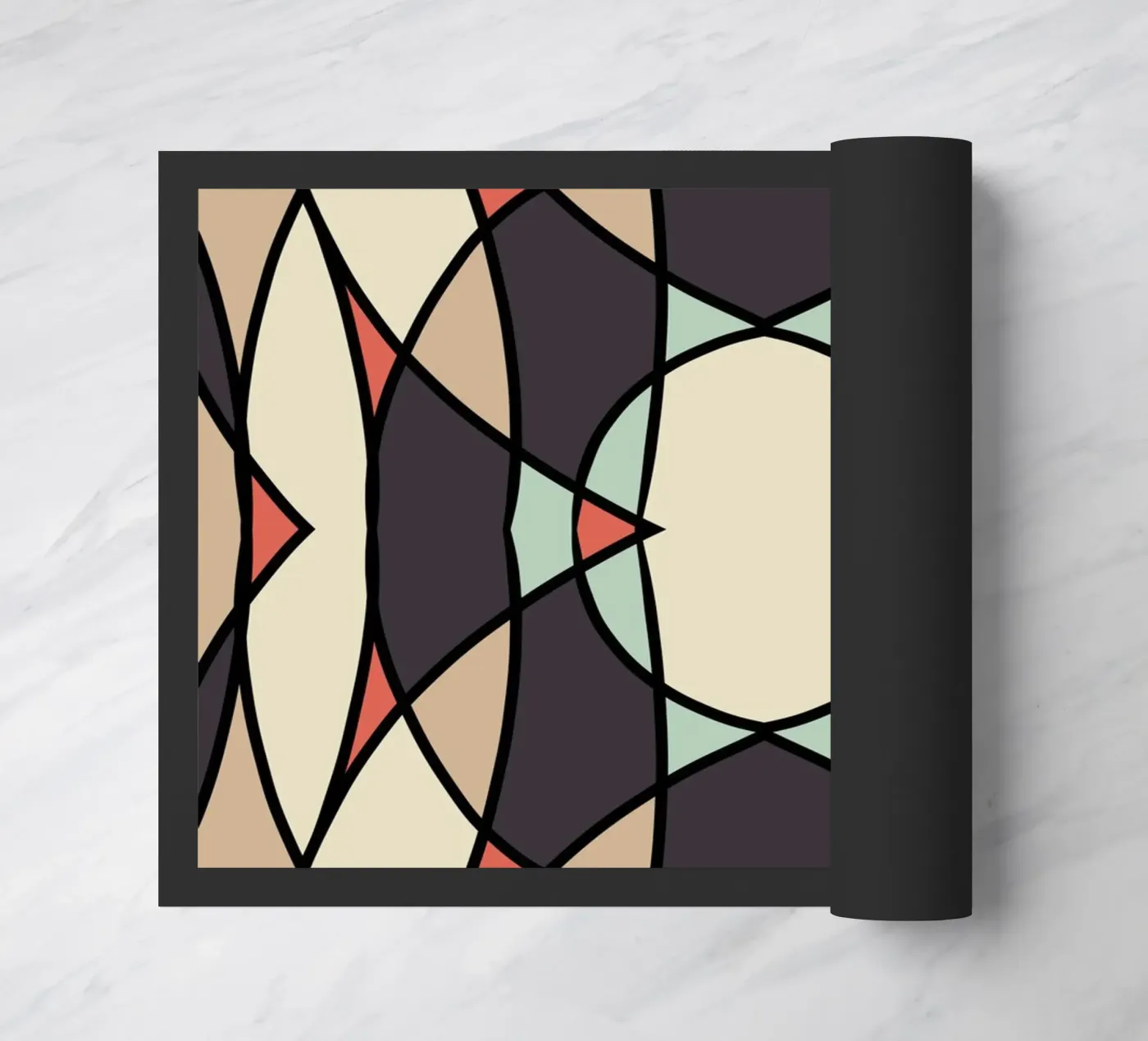 Glass tile pattern doormat by Little Dean