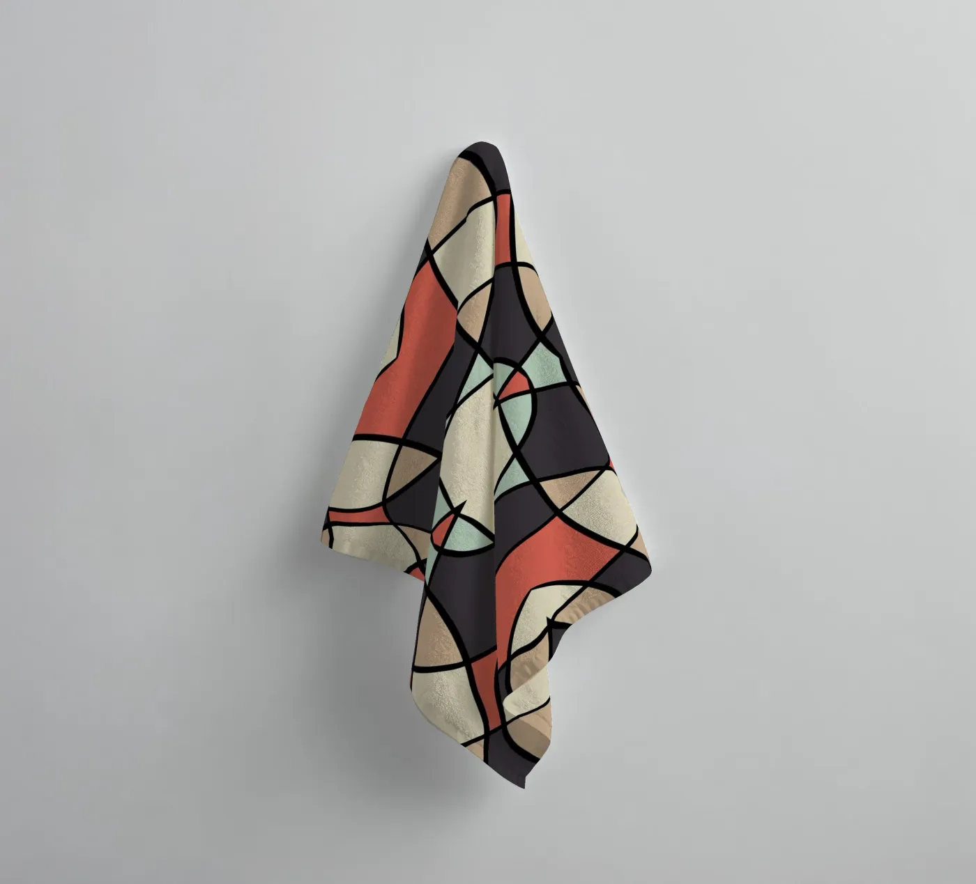 Glass tile pattern towel by Little Dean