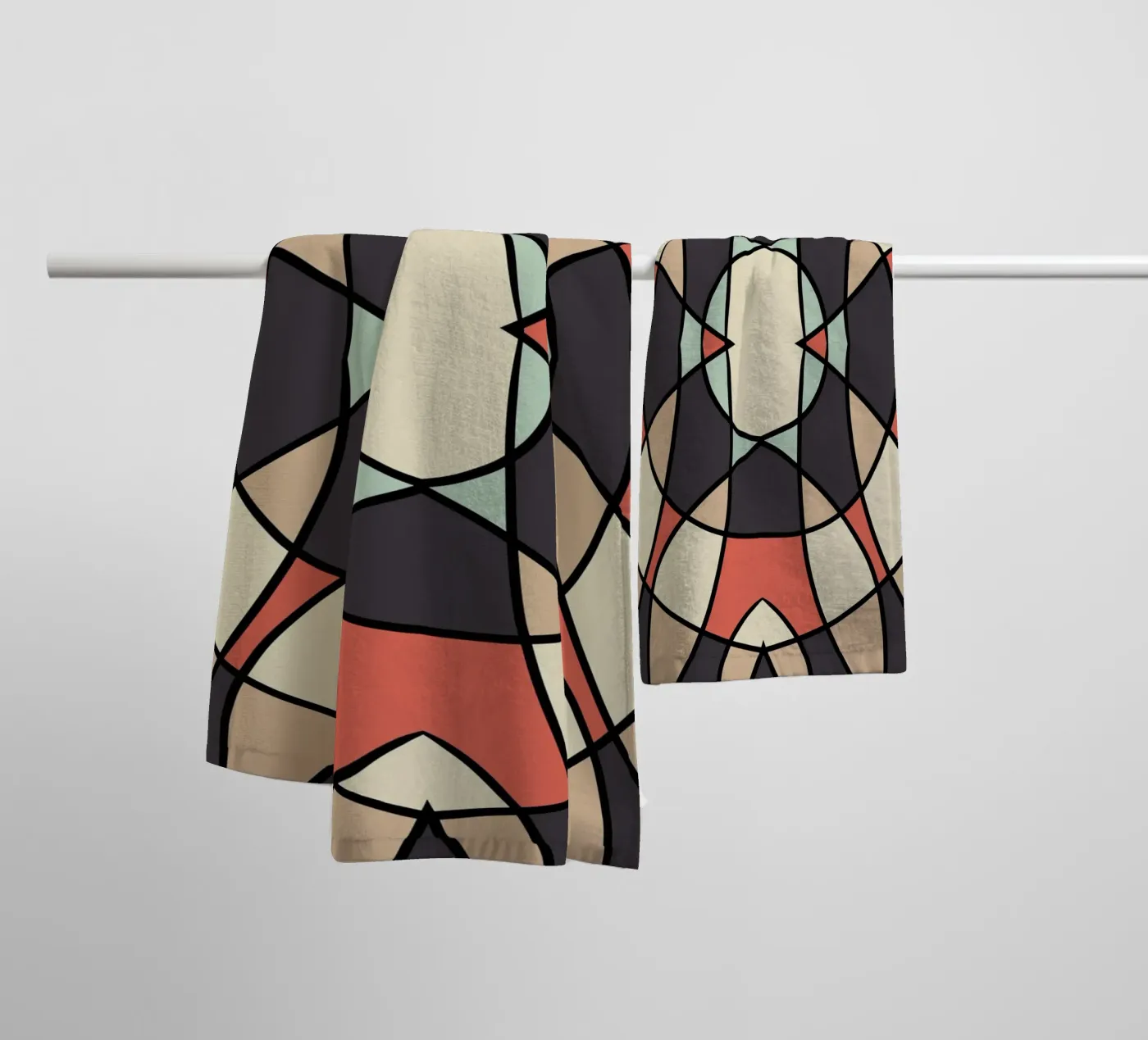 Glass tile pattern towel by Little Dean