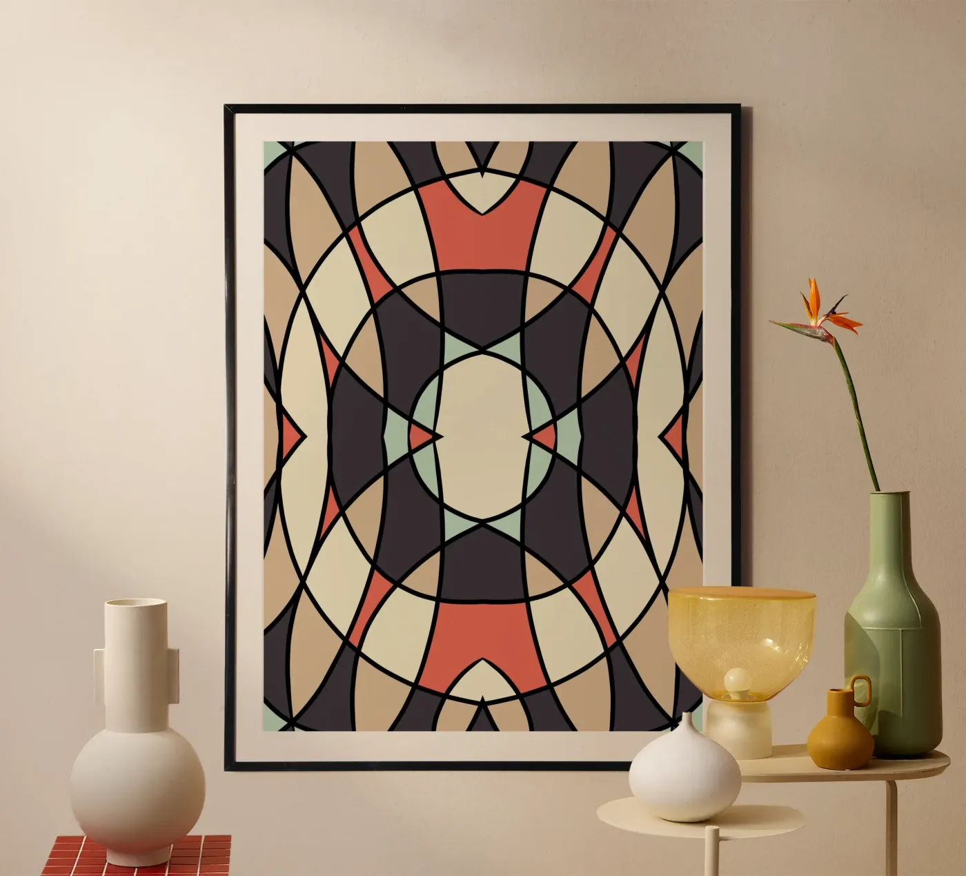Glass tile pattern poster by Little Dean
