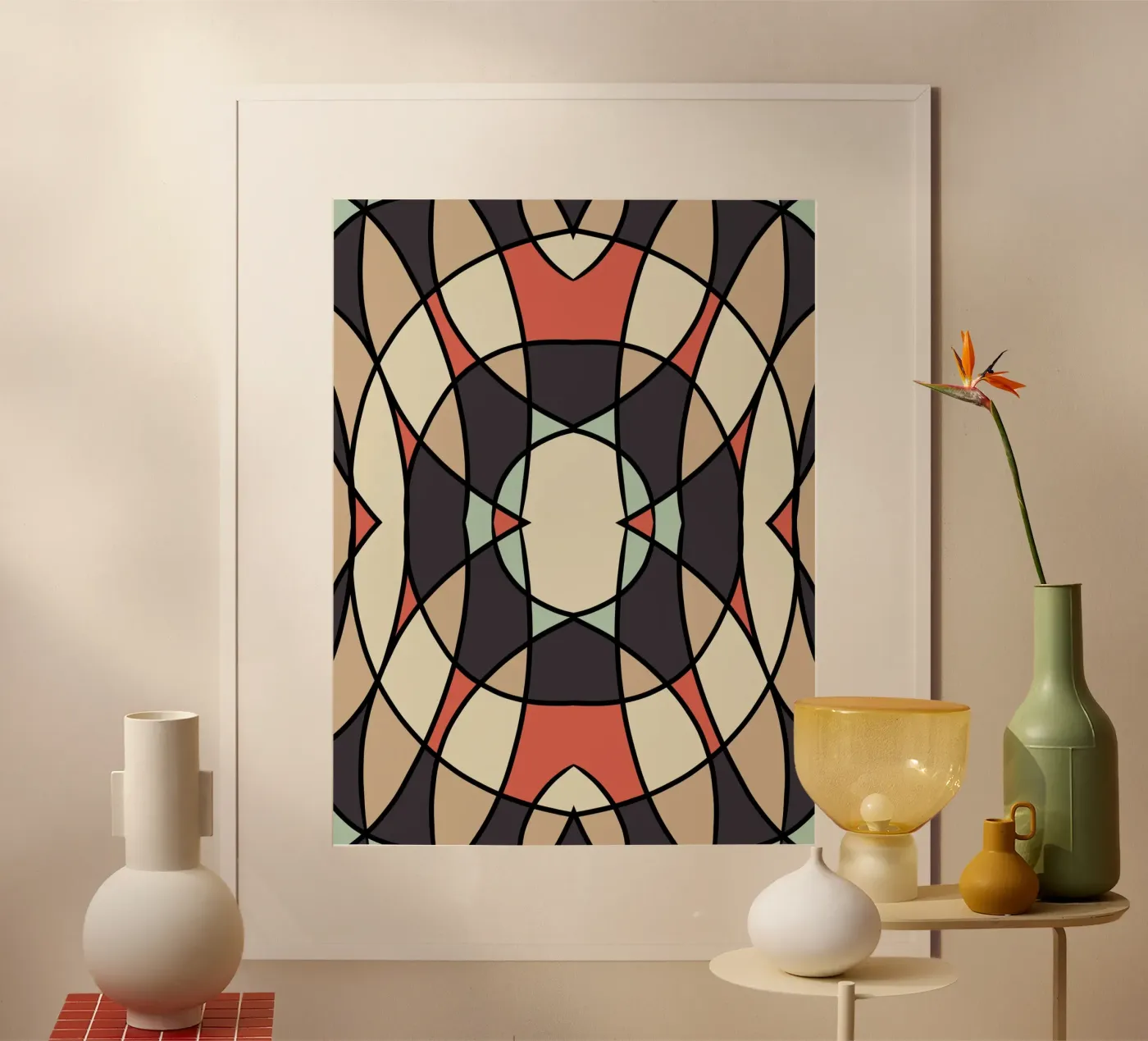 Glass tile pattern poster by Little Dean