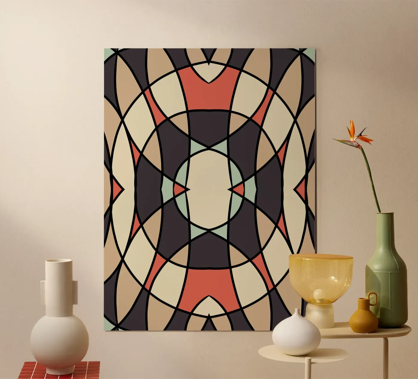 Glass tile pattern poster by Little Dean