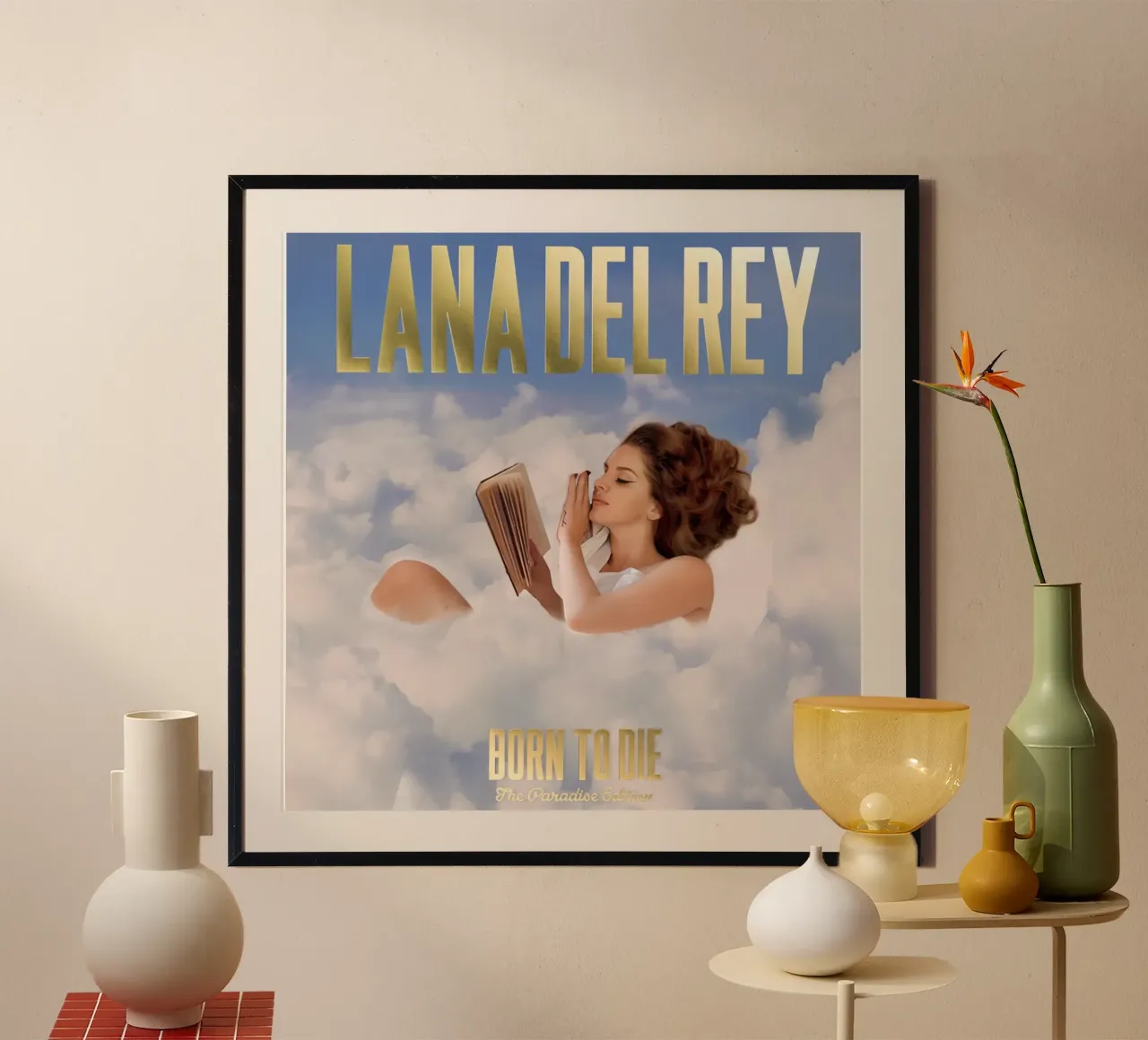 Lana Del Rey Born to Die Edizione Paradiso poster con telaio in legno da kanel shop