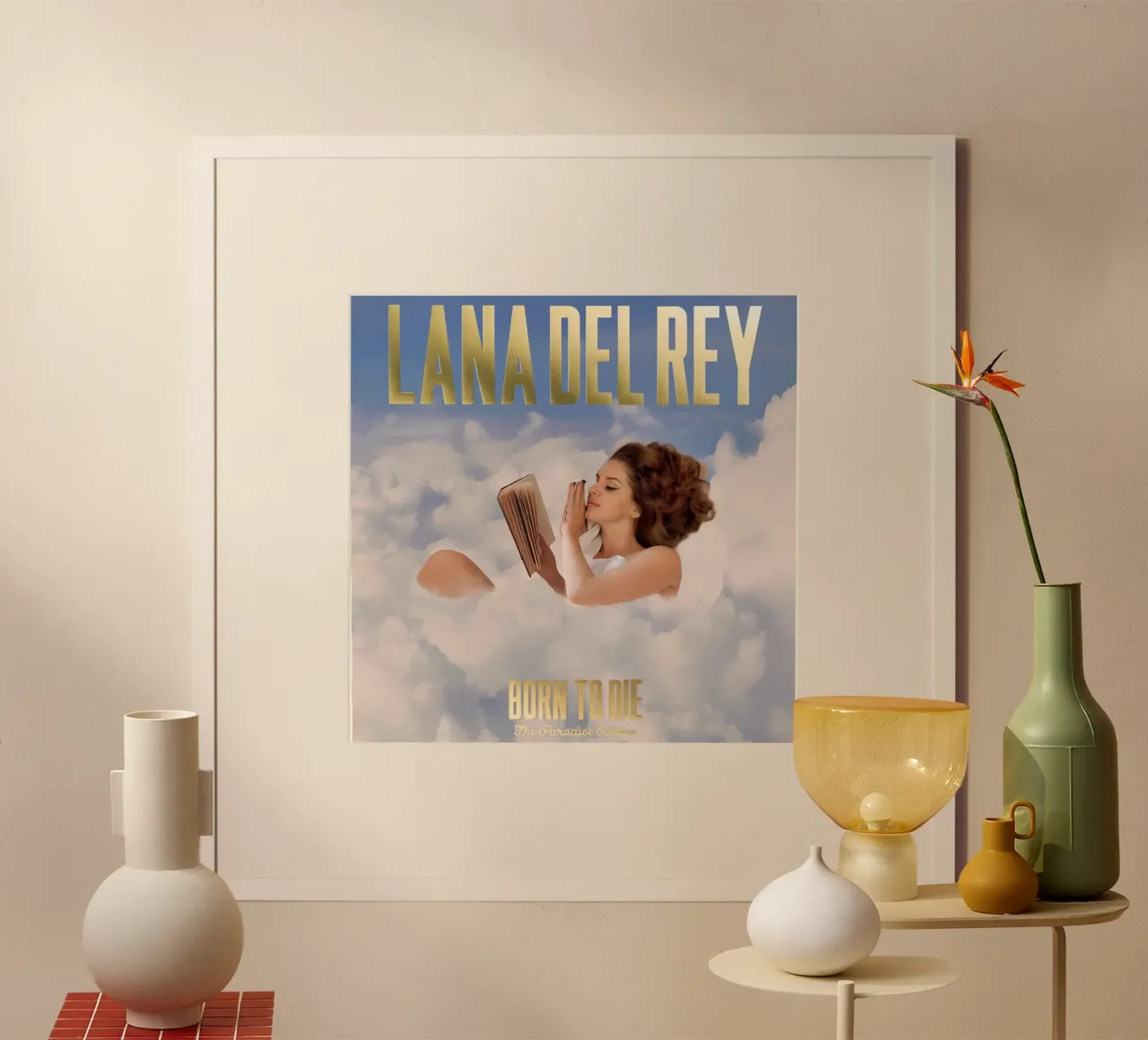Lana Del Rey Born to Die Edizione Paradiso poster con telaio in legno da kanel shop