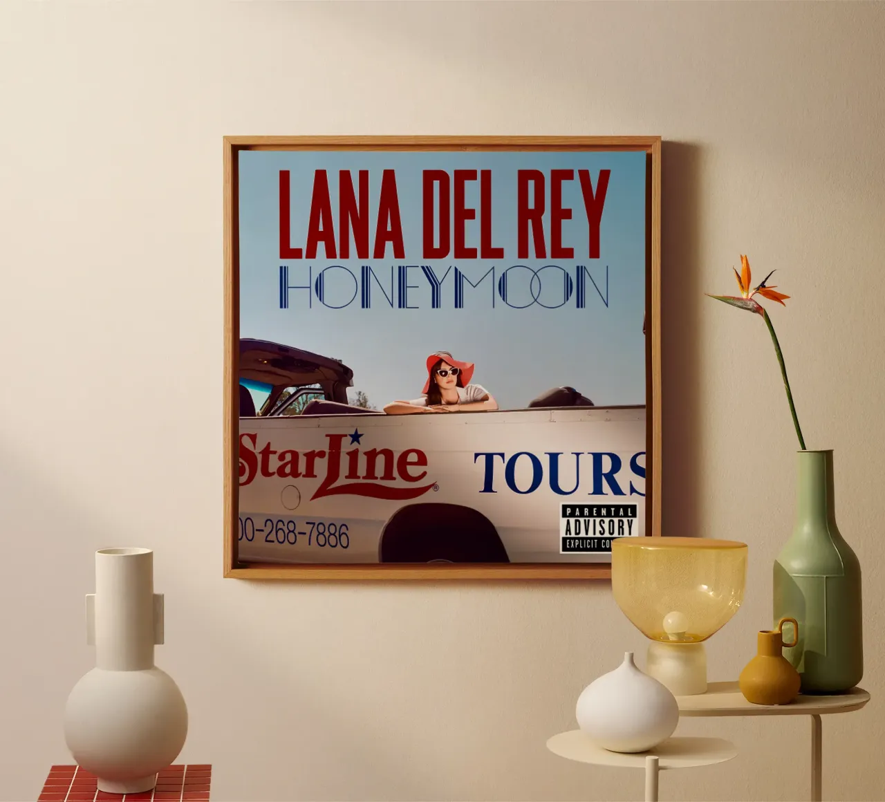 Lana Del Rey HoneyMoon Tour tela con Cornice a cassetta da kanel shop