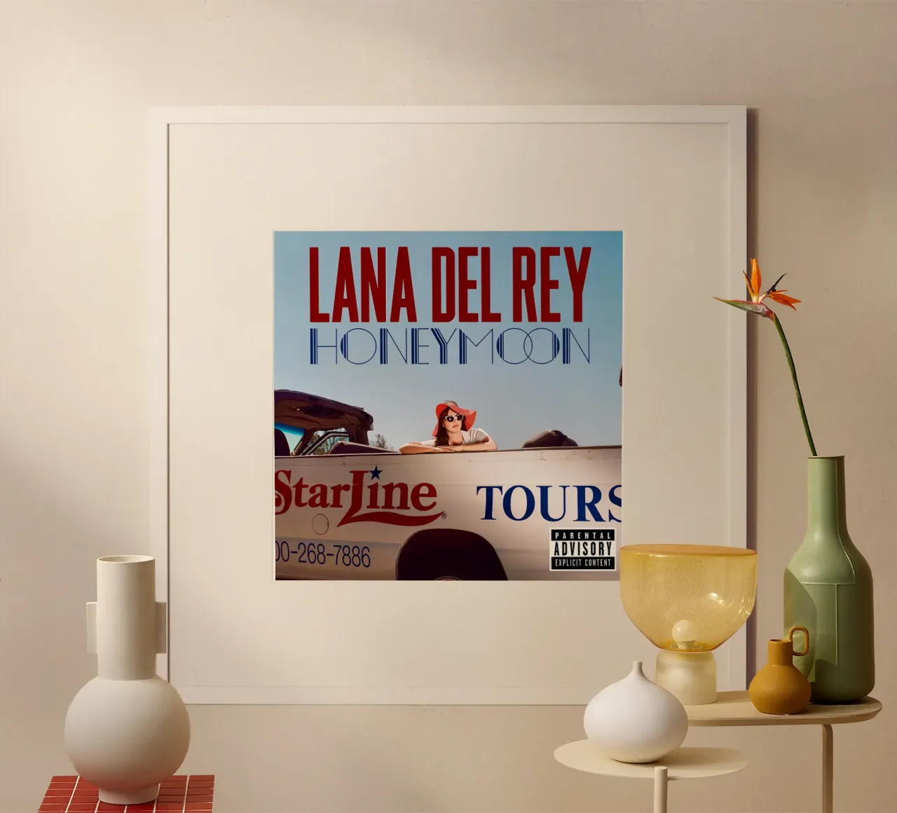Lana Del Rey HoneyMoon Tour poster con telaio in plastica da kanel shop