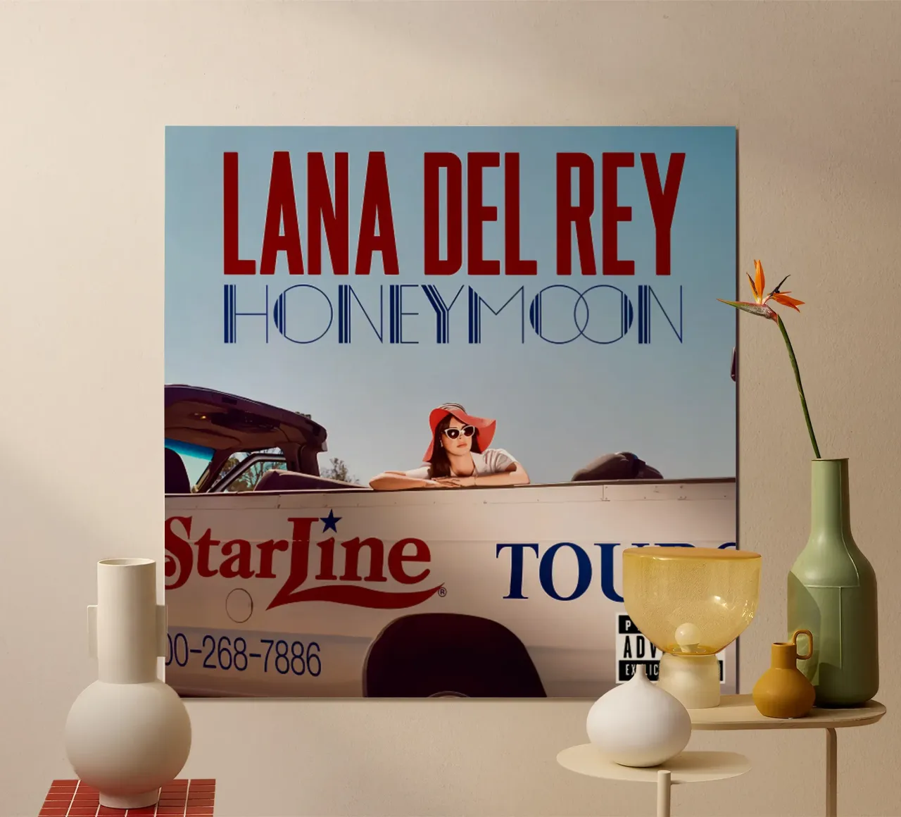 Lana Del Rey HoneyMoon Tour poster con telaio in plastica da kanel shop