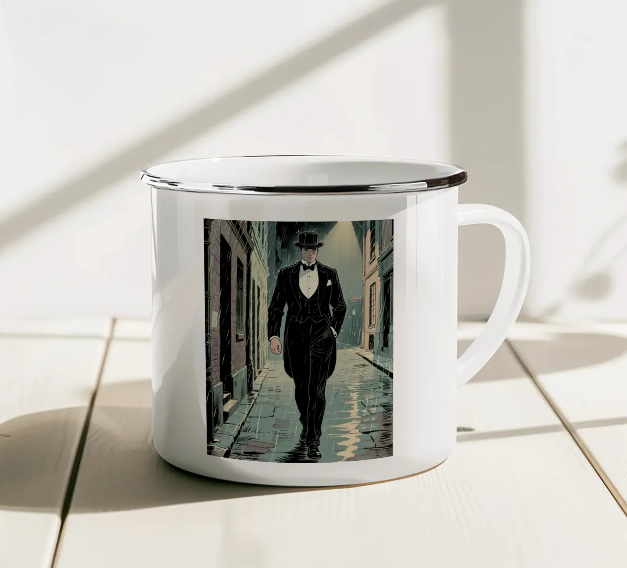 agent man tazza in smalto da knowledge