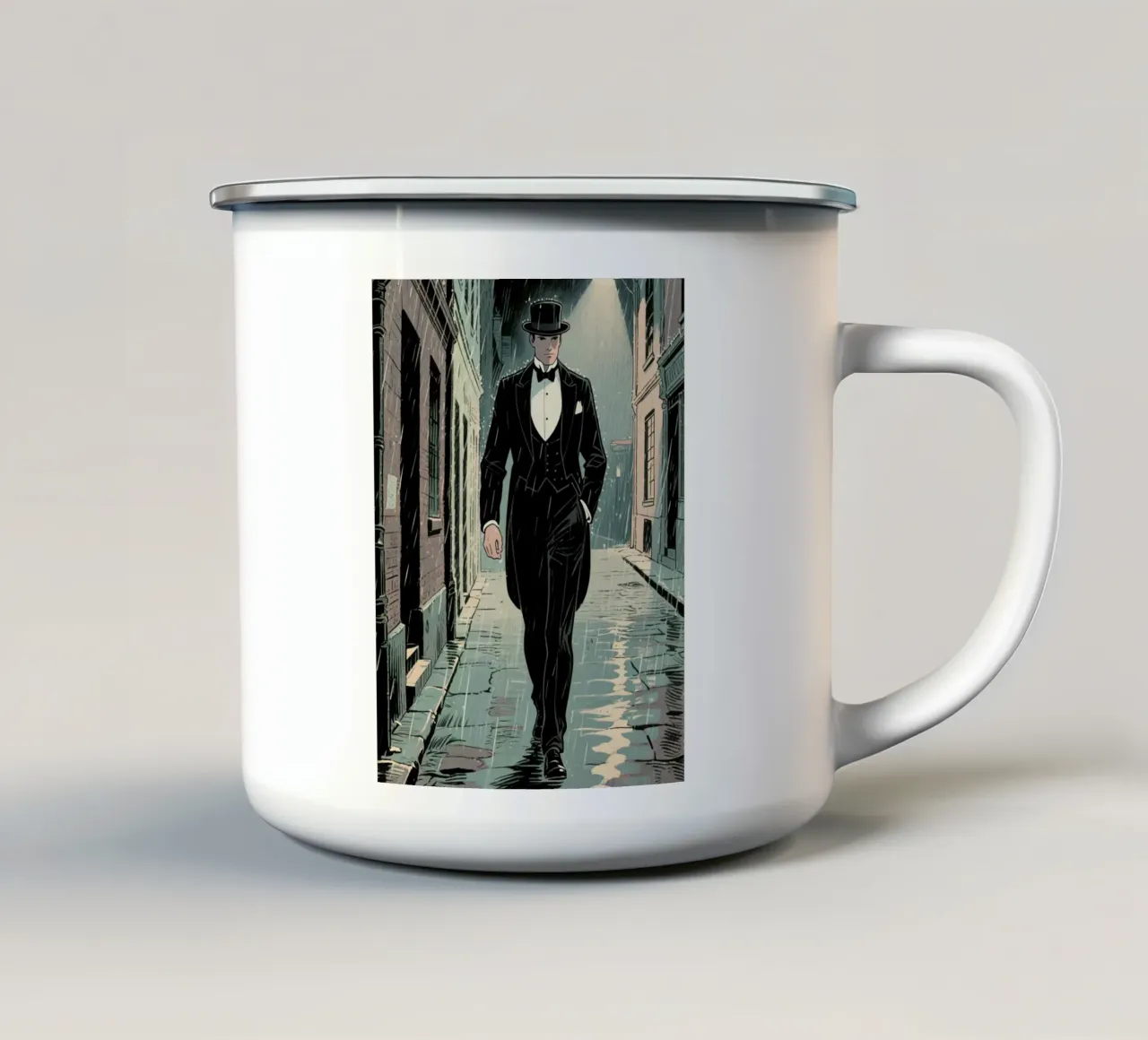 agent man tazza in smalto da knowledge