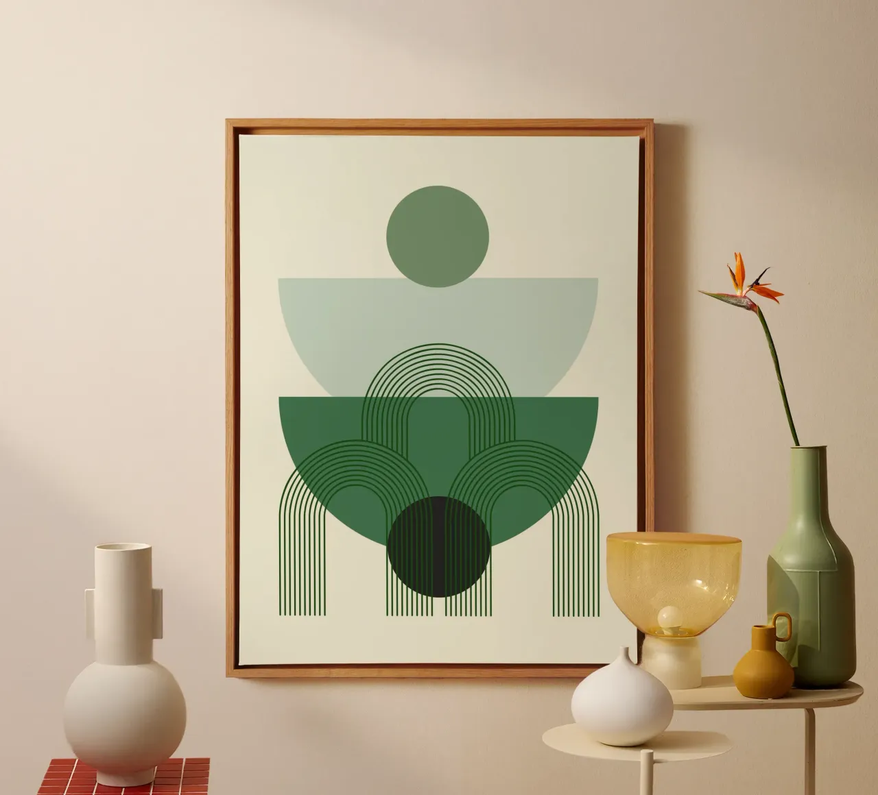 Midden eeuw 02 canvas met Baklijst van Little Dean