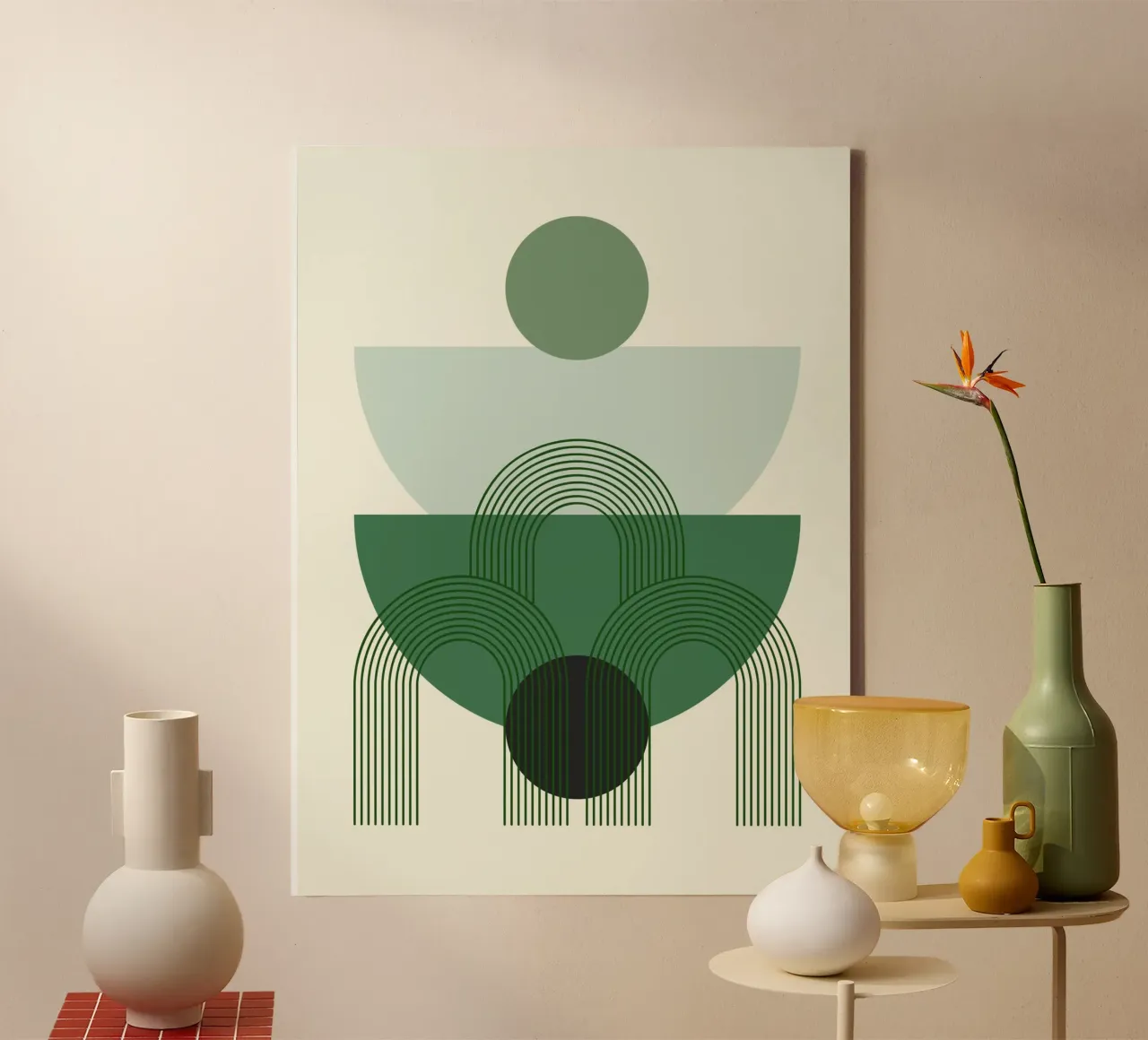 Midden eeuw 02 canvas met Baklijst van Little Dean