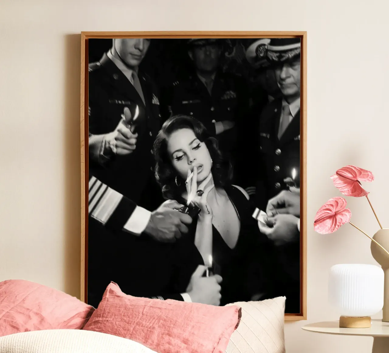 Il fumo di Lana Del Rey tela con Cornice a cassetta da kanel shop
