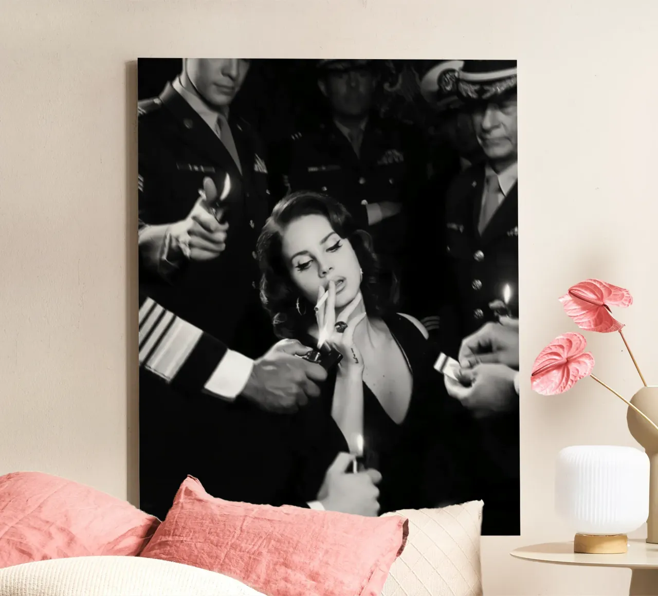 Il fumo di Lana Del Rey tela con Cornice a cassetta da kanel shop