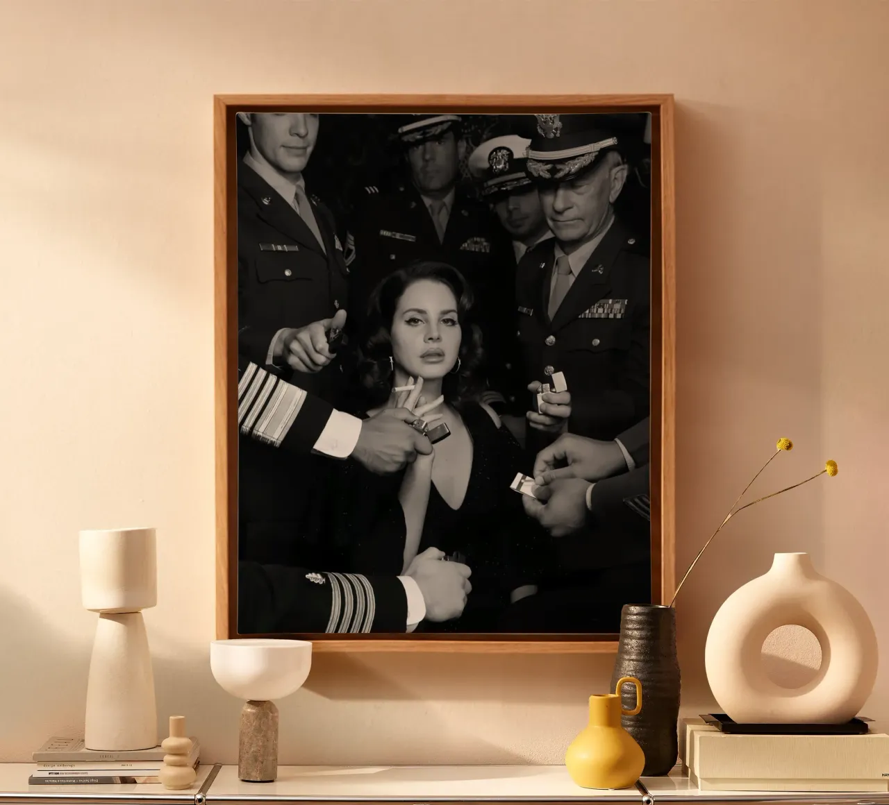 Il fumo di Lana Del Rey tela con Cornice a cassetta da kanel shop