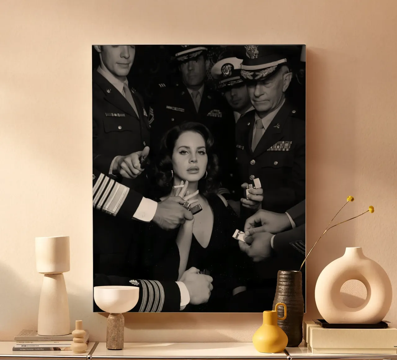 Il fumo di Lana Del Rey tela con Cornice a cassetta da kanel shop