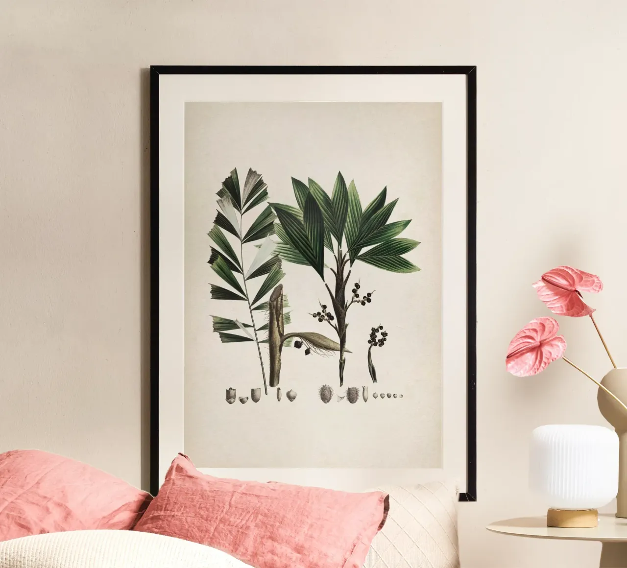 Vintage Martius 6 Bactris Hirta poster con telaio in plastica da Vintage Print Collection