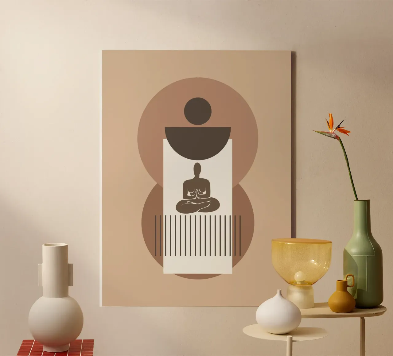 Midden eeuw 06 canvas met Baklijst van Little Dean