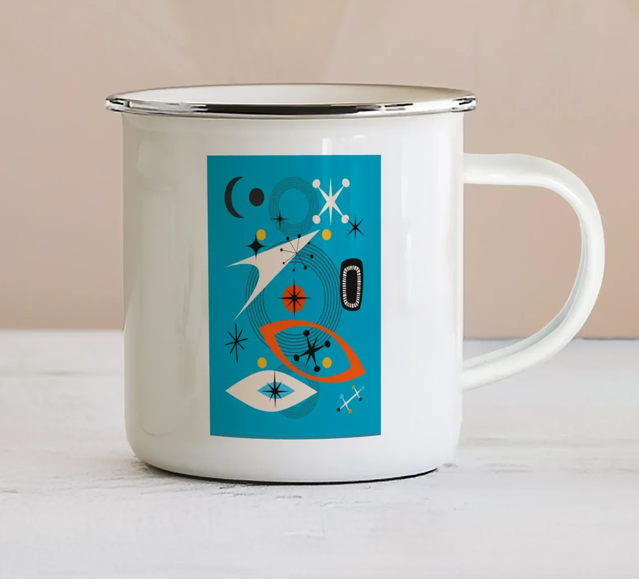 Metà secolo 10 tazza in smalto da Little Dean