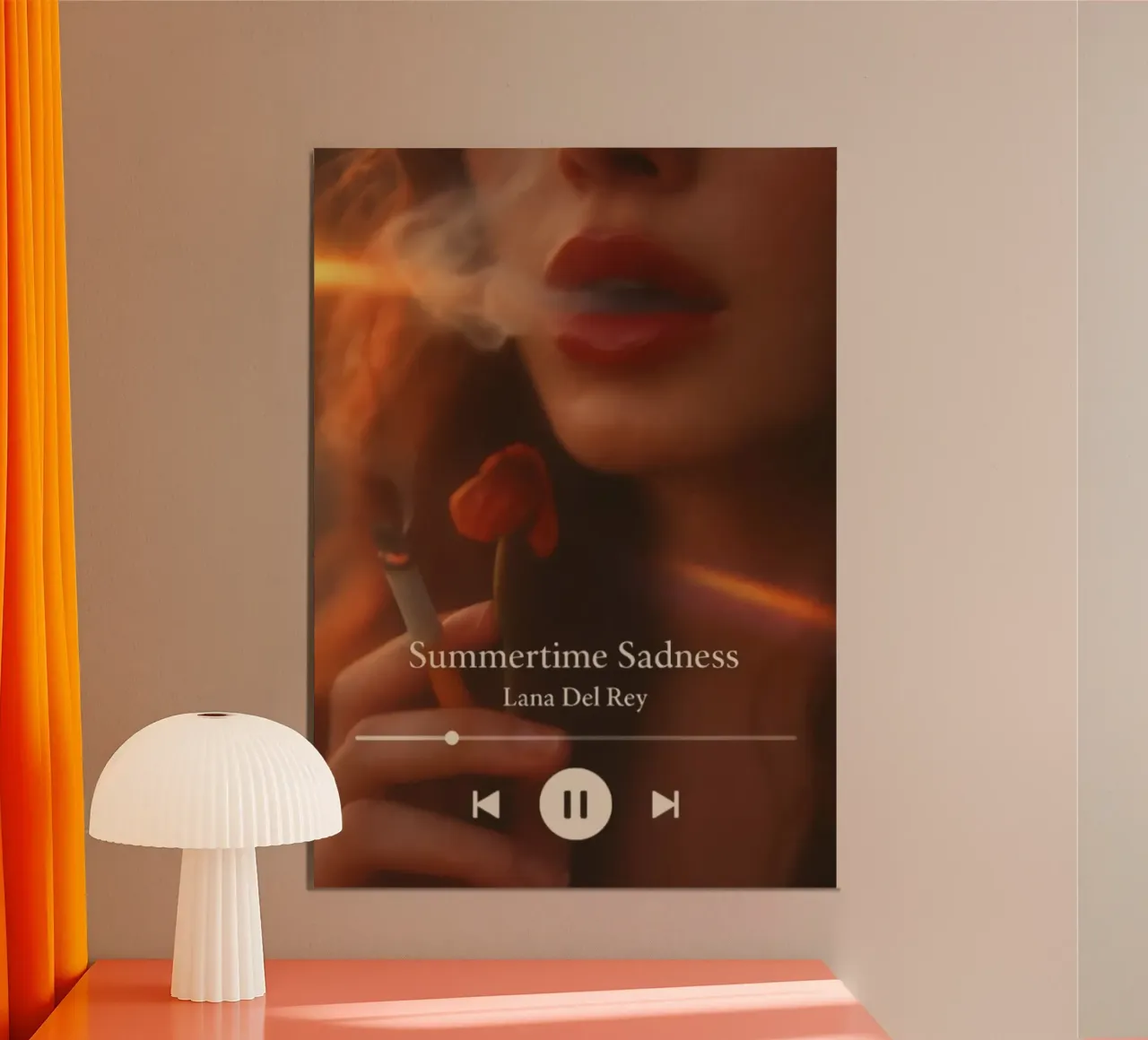 Tristezza estiva Lana poster con telaio in alluminio da kanel shop