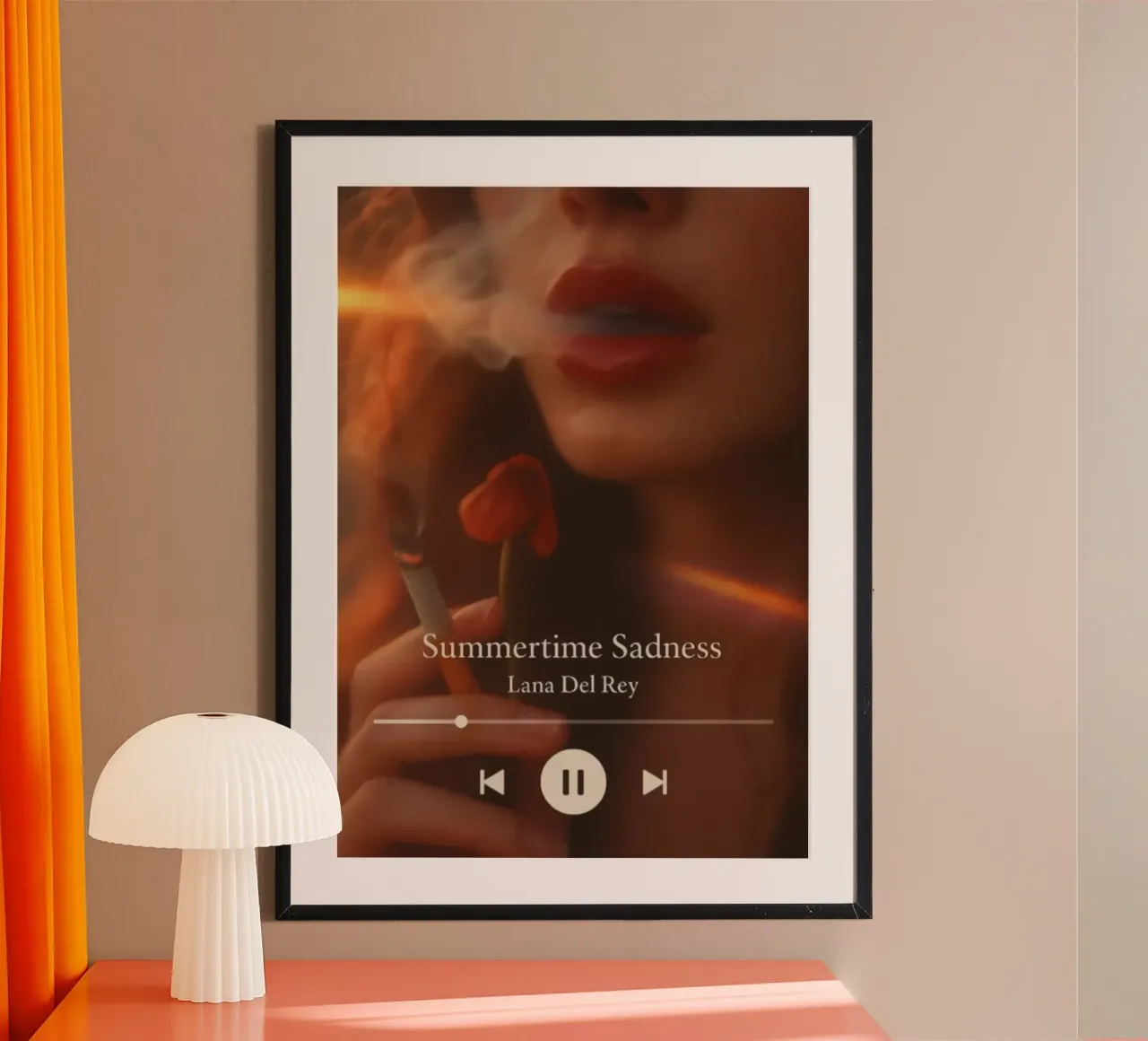Tristezza estiva Lana poster con telaio in alluminio da kanel shop