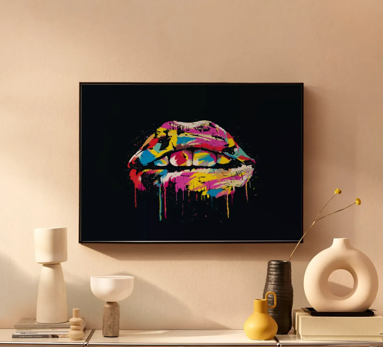 Colorful lips plexiglass da Balazs Solti