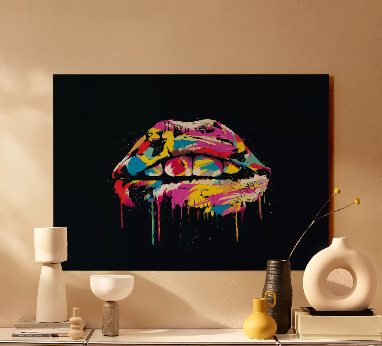 Colorful lips plexiglass da Balazs Solti