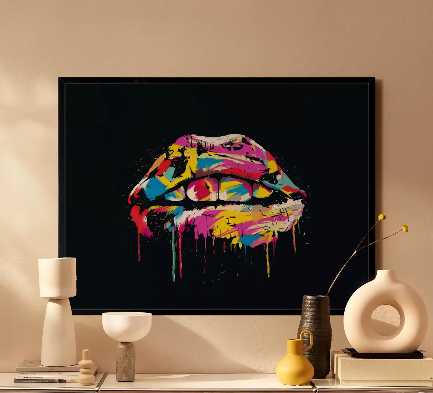 Colorful lips poster da Balazs Solti