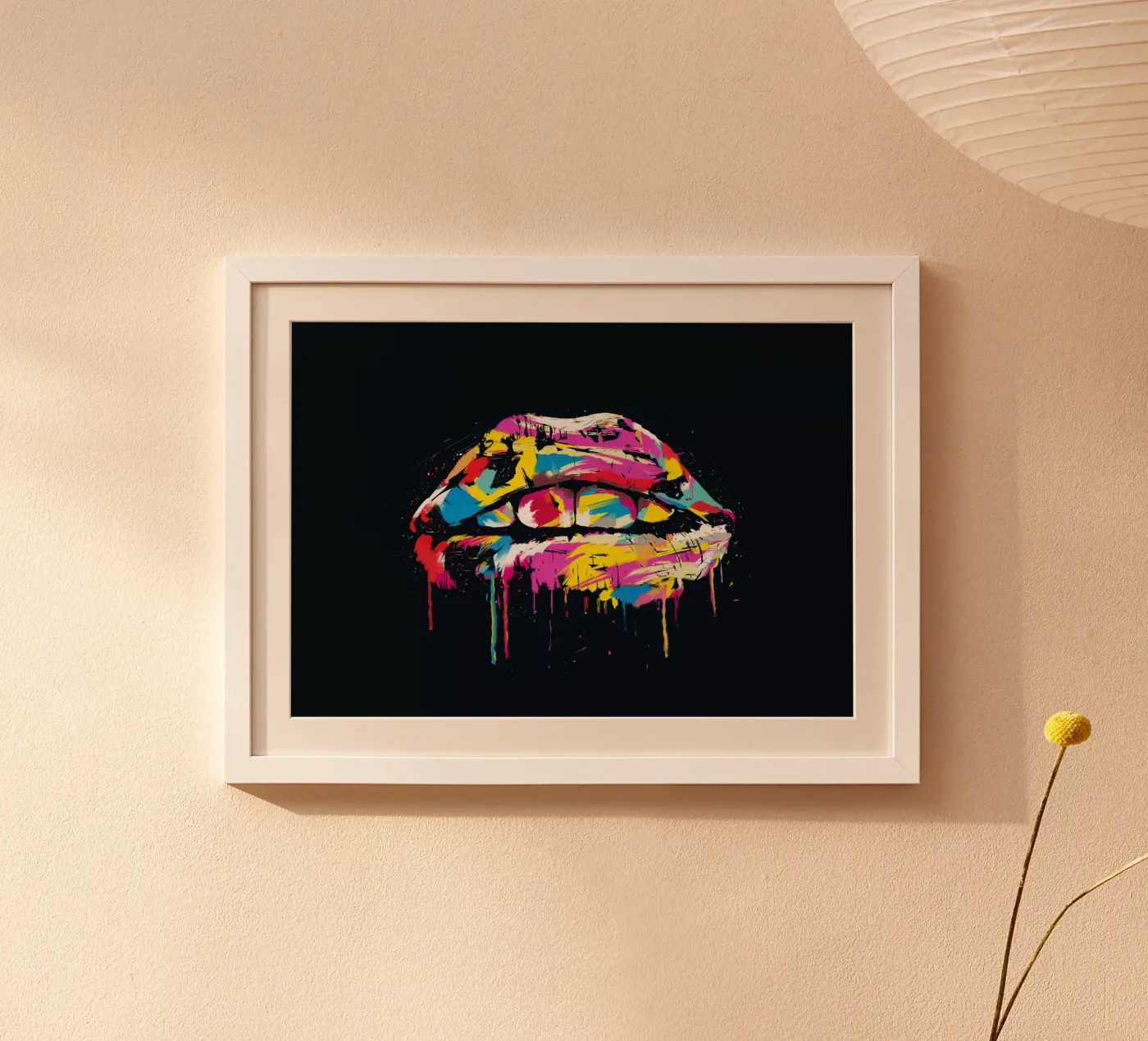 Colorful lips poster da Balazs Solti