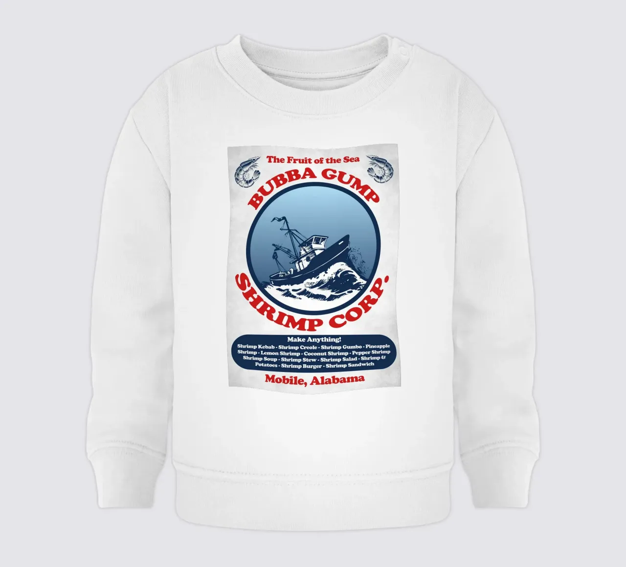 Bubba Gump Shrimp Corp. felpa neonato da Junkie Movie