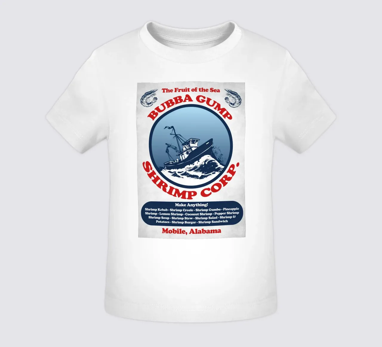 Bubba Gump Shrimp Corp. maglietta neonato da Junkie Movie