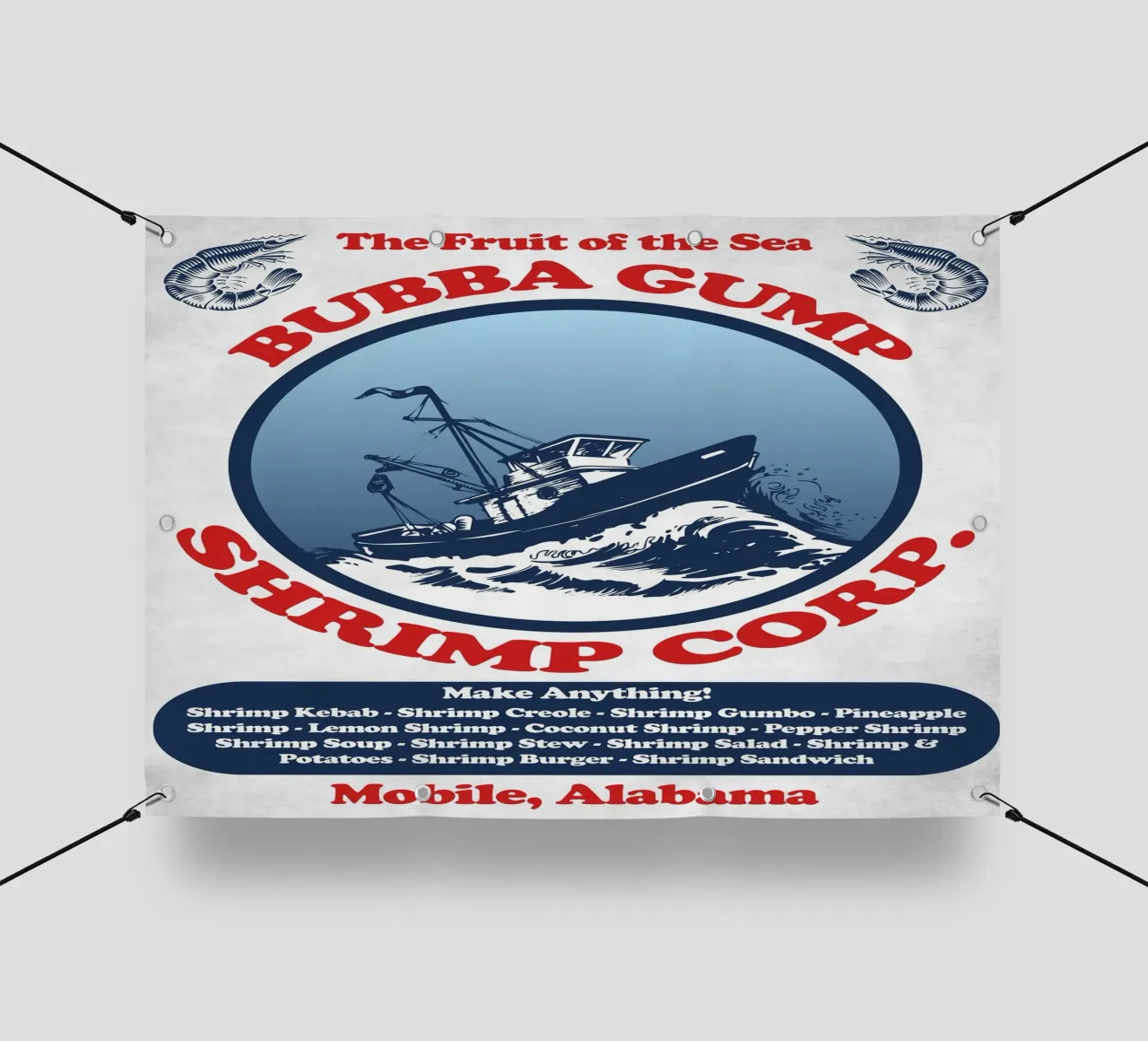 Bubba Gump Shrimp Corp. telo in pvc da Junkie Movie