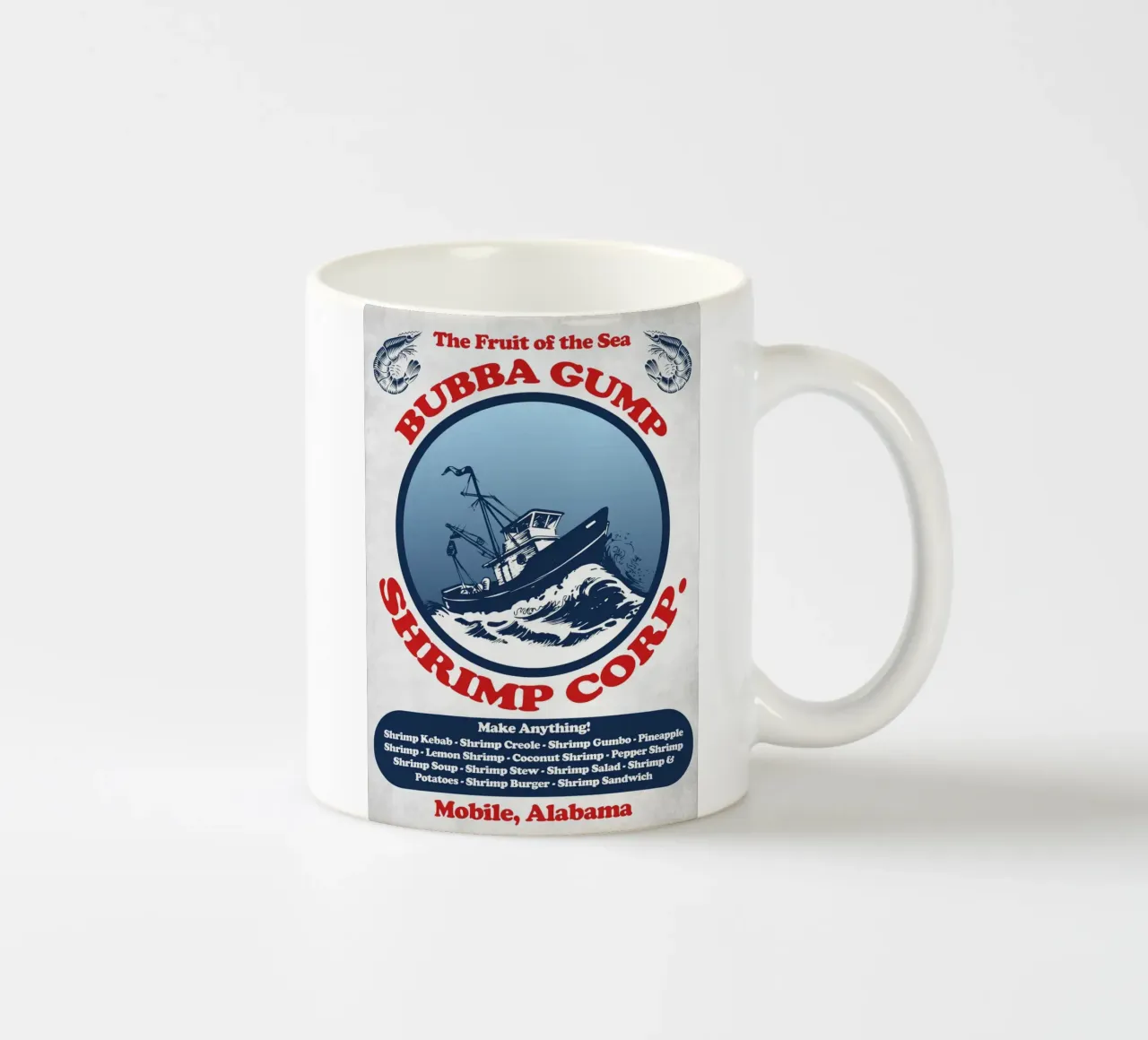Bubba Gump Shrimp Corp. tazza in ceramica da Junkie Movie