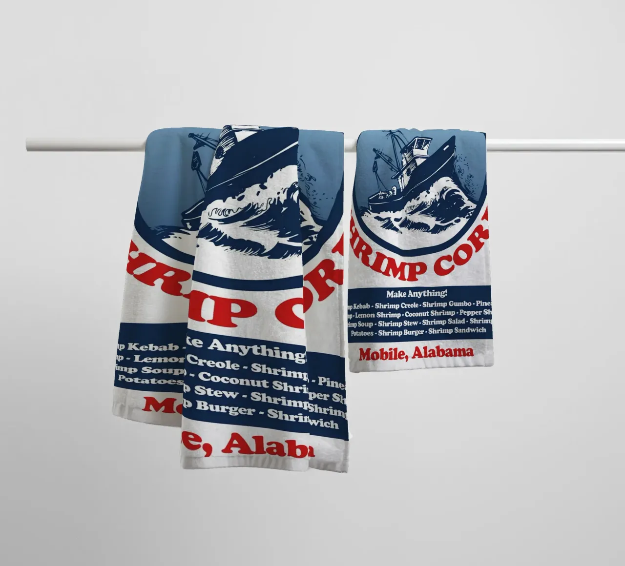 Bubba Gump Shrimp Corp. asciugamano da bagno da Junkie Movie
