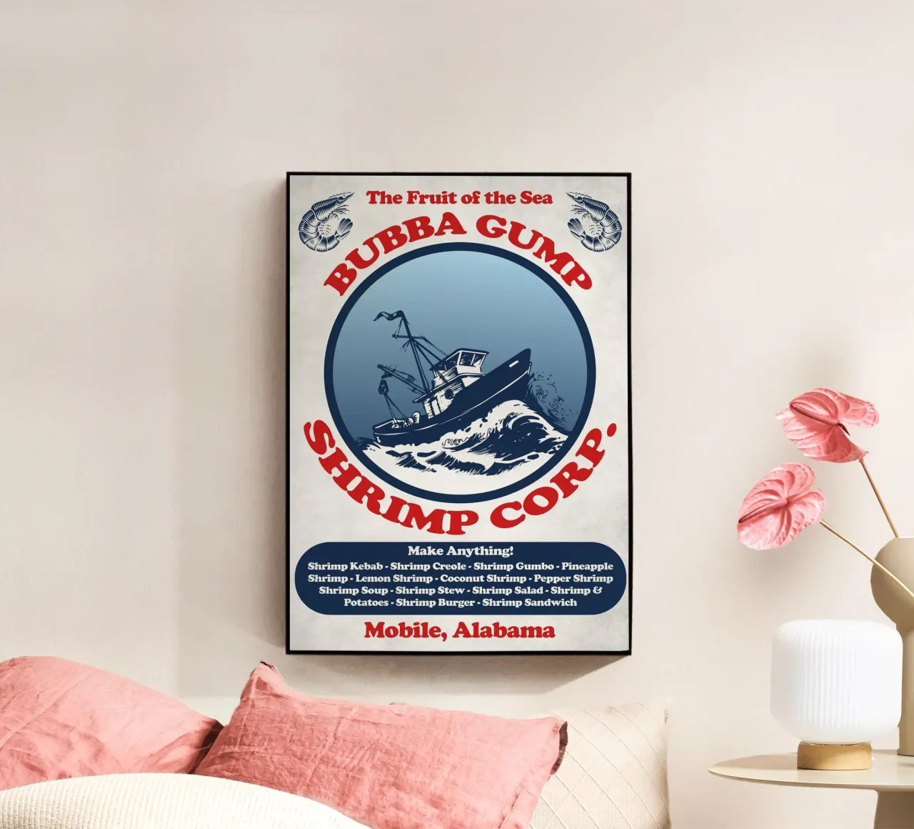 Bubba Gump Shrimp Corp. plexiglass da Junkie Movie