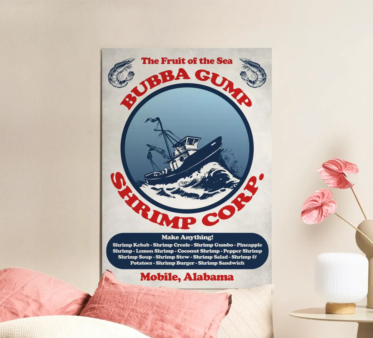 Bubba Gump Shrimp Corp. alluminio dibond da Junkie Movie