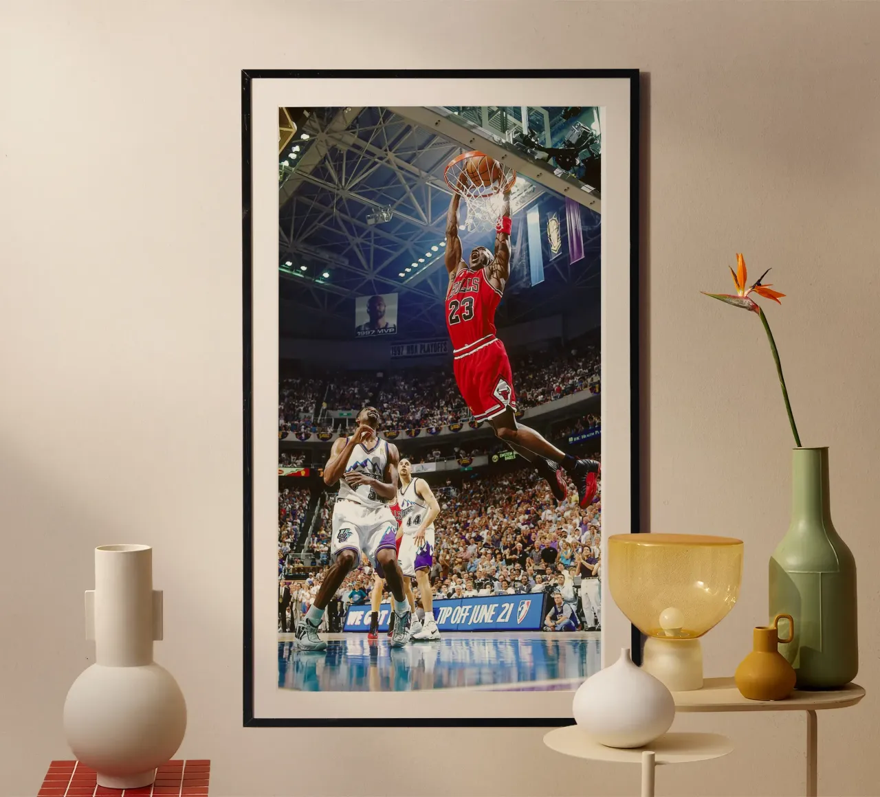 Jordan Slamdunk poster con telaio in alluminio da kanel shop