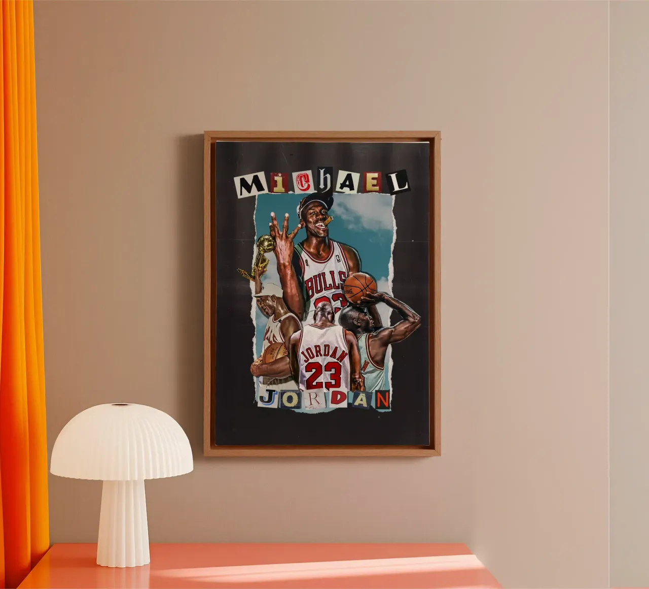 Michael Jordan tela con Cornice a cassetta da kanel shop