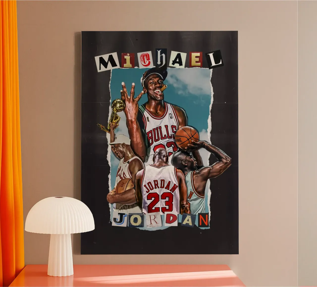 Michael Jordan tela con Cornice a cassetta da kanel shop