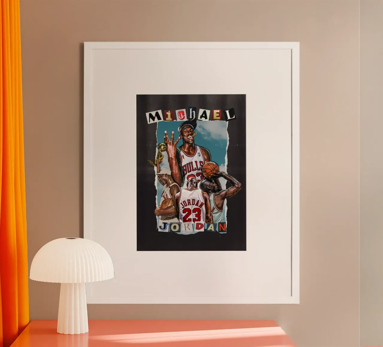 Michael Jordan poster con telaio in alluminio da kanel shop