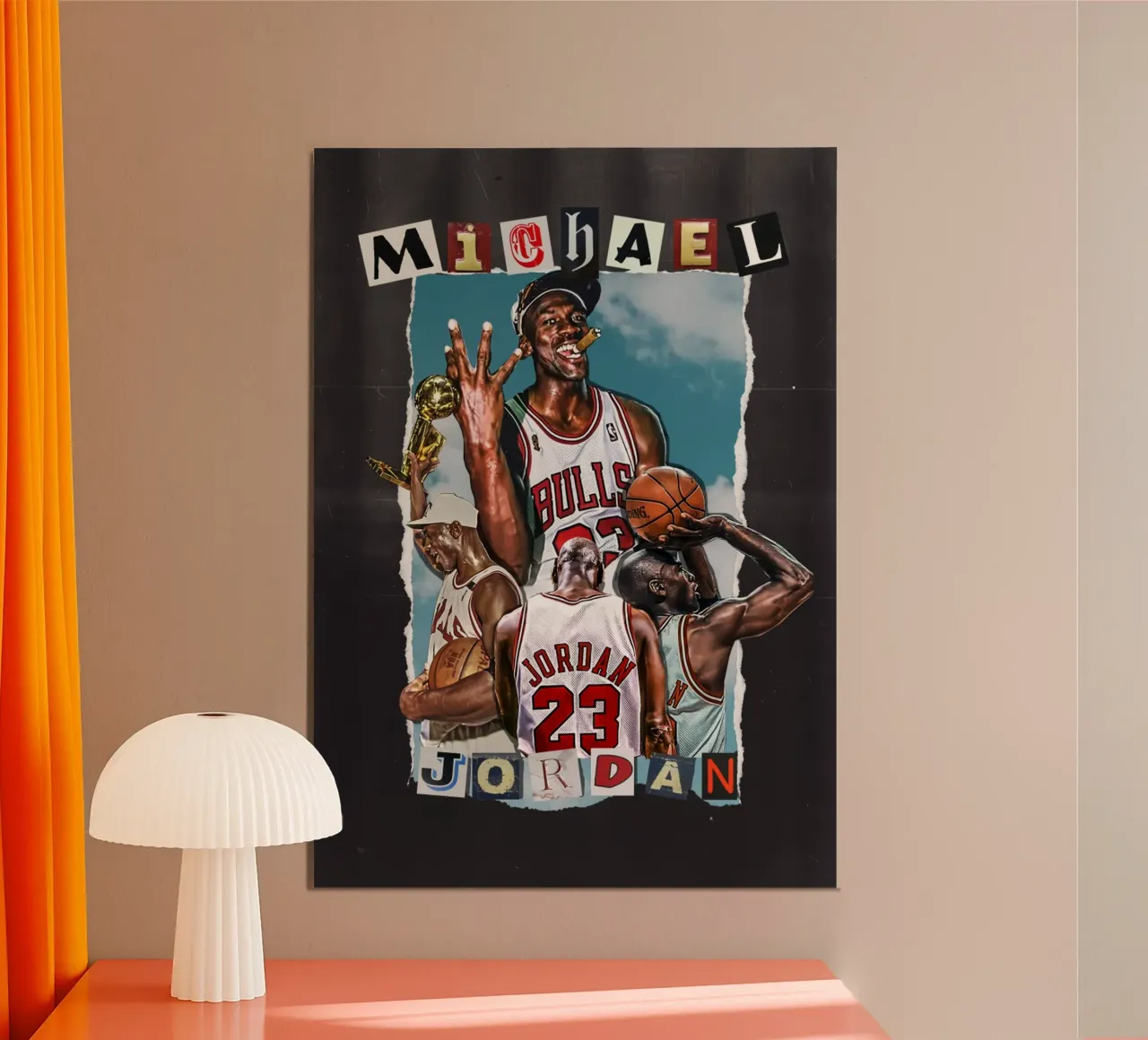 Michael Jordan poster con telaio in alluminio da kanel shop