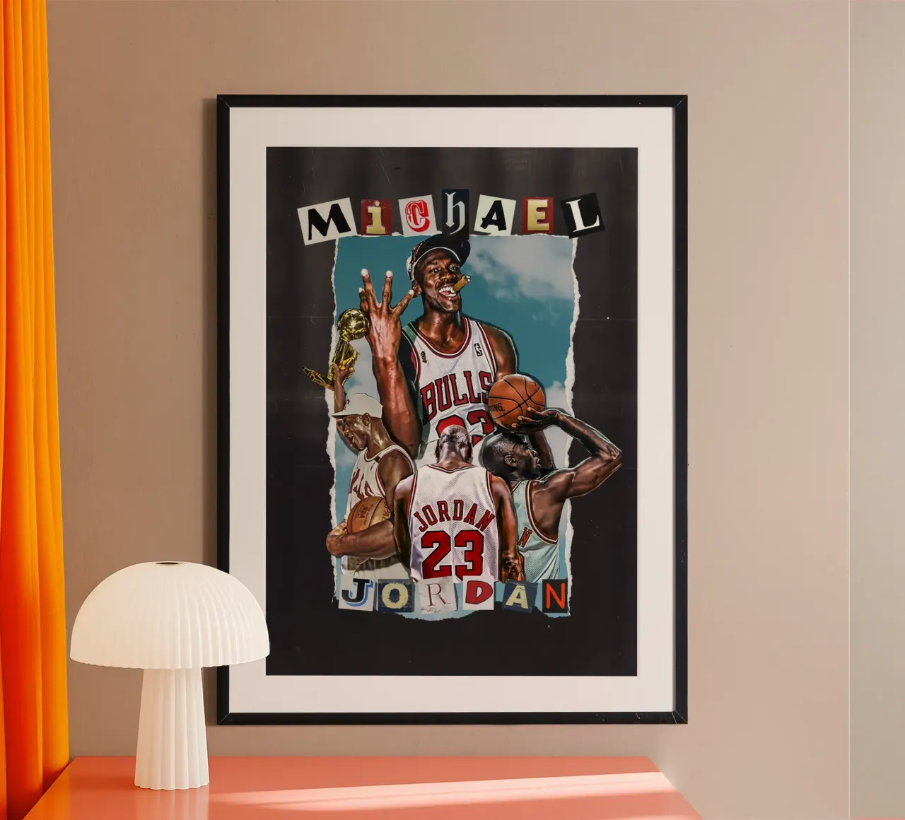 Michael Jordan poster con telaio in alluminio da kanel shop