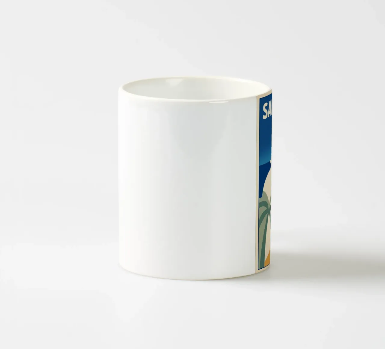 Affiche Santorin – Poster rétro minimaliste tazza in ceramica da JETLAG | affiches voyage