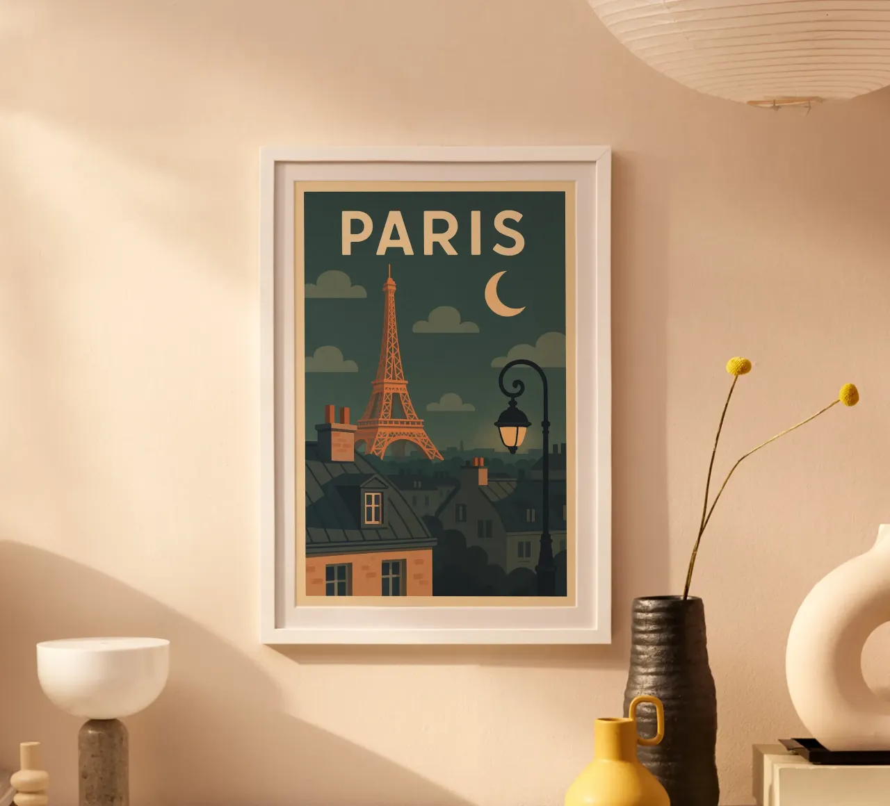 Poster Parigi - Poster tetti di notte poster da JETLAG | affiches voyage