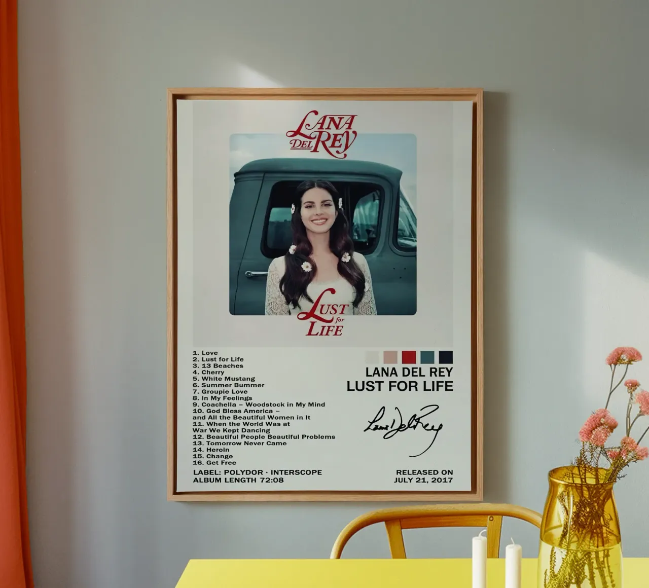 Lana Del Rey Lust For Life tela con Cornice a cassetta da Roronoa7