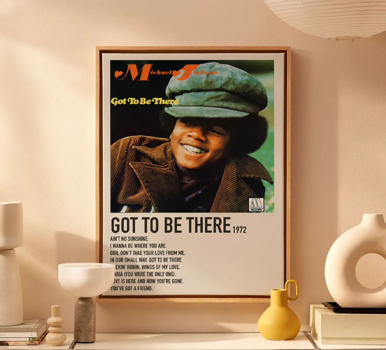 Michael Jackson Got to be there Leinwand mit Schattenfugenrahmen von Roronoa7